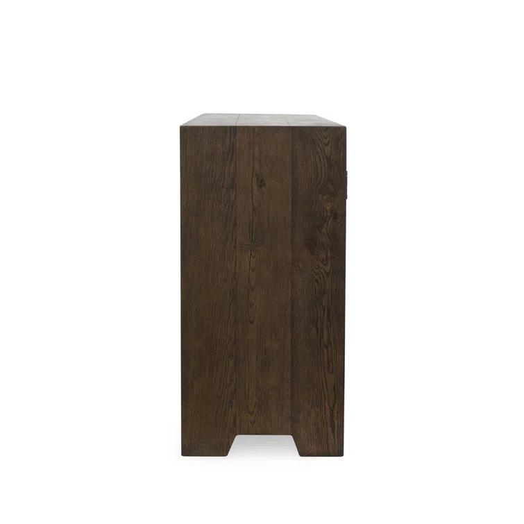 Troy 72" Reclaimed Oak Wood Buffet Sideboard in Dark Brown