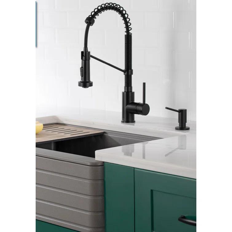 KRAUS Bolden Commercial Style 2-Function Single Handle Pull Down Kitchen Faucet