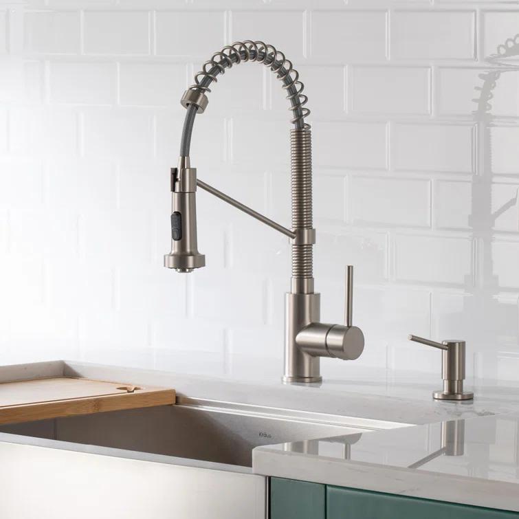KRAUS Bolden Commercial Style 2-Function Single Handle Pull Down Kitchen Faucet