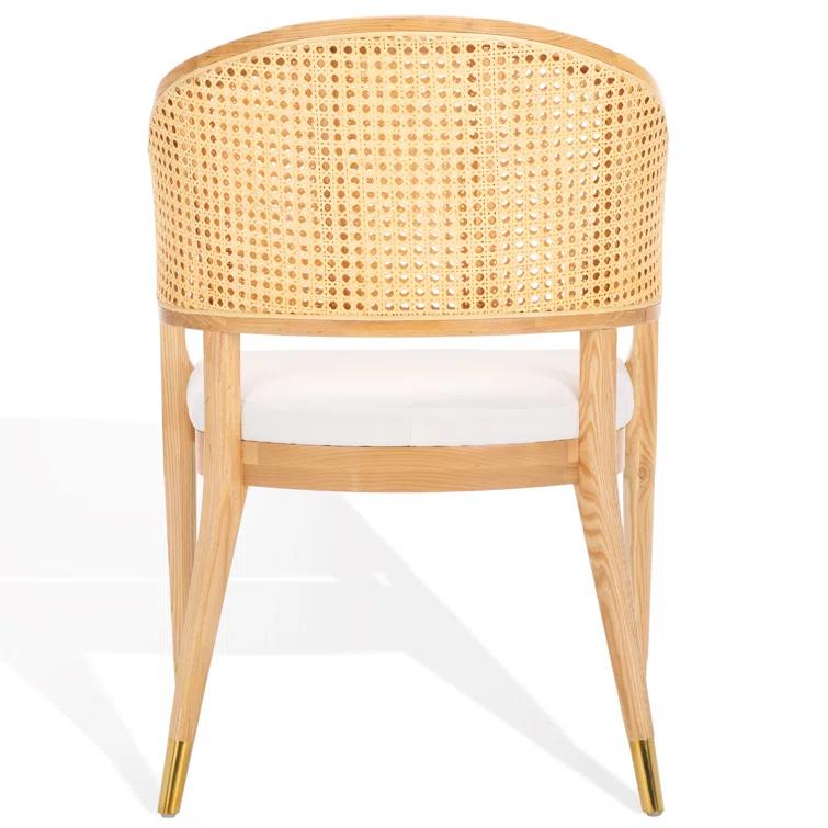 Rogue Chic Black Rattan and Cane Mid-Century Arm Chair