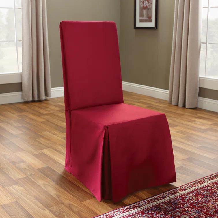 Cotton Box Cushion Dining Chair Slipcover