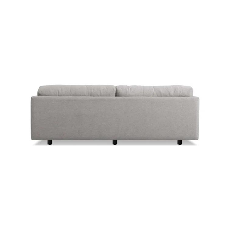 Sunday 82" Agnew Gray Textured Basketweave Cotton Blend Sofa