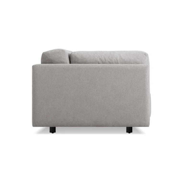 Sunday 82" Agnew Gray Textured Basketweave Cotton Blend Sofa