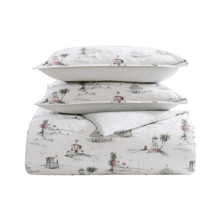 Tommy Bahama Home Beach Club Tropical Cotton Duvet Cover Set