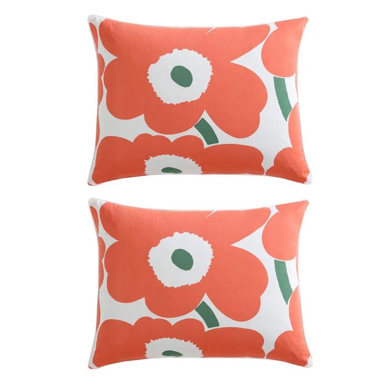 Marimekko Unikko Green/White Organic Cotton Duvet Cover Set