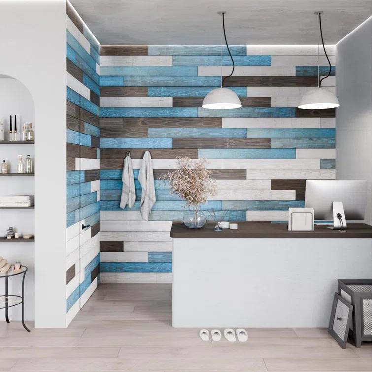 Thermo-Treated 1/4 x 5 in. x 4 ft. Barn Wood Wall Planks (10 sq. ft. 6-Pack)