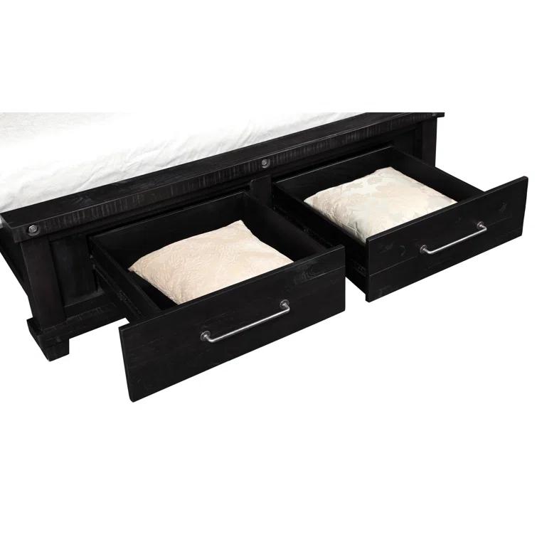 Yosemite Cafe Solid Wood Panel Storage Bed