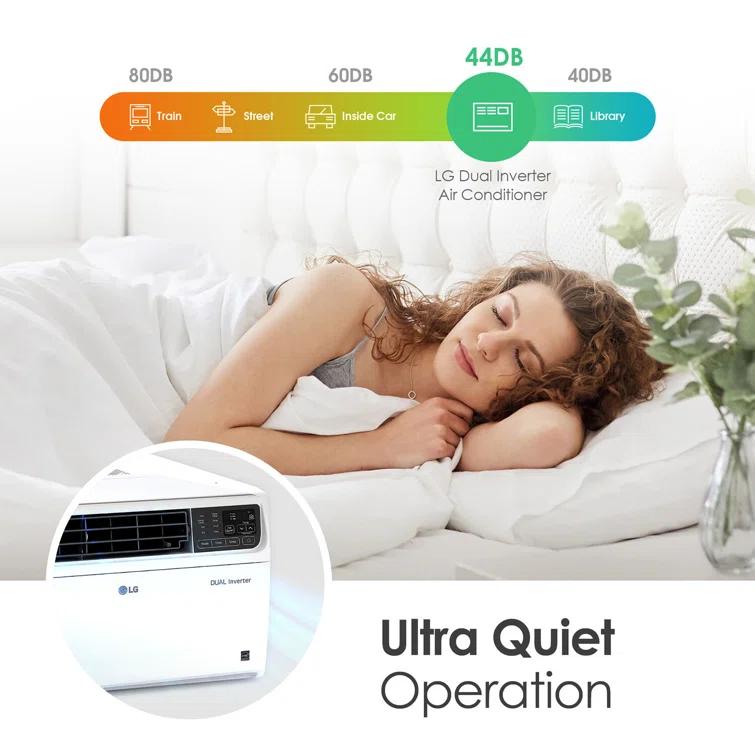 8,500 BTU High Efficiency Dual Inverter Window Air Conditioner with Wi-Fi and LCD Remote, 115V