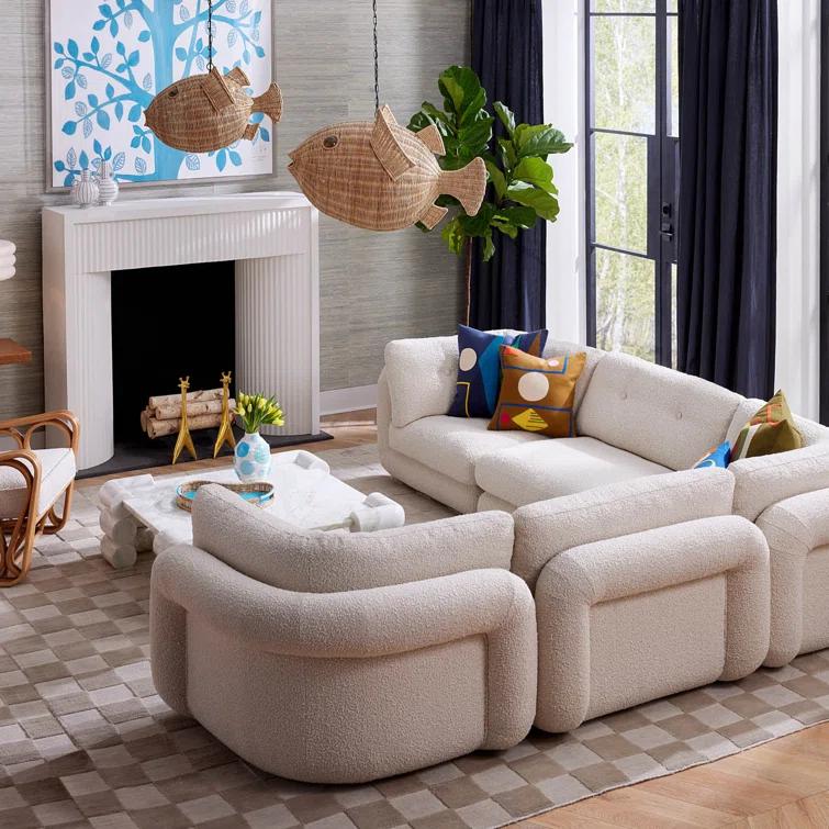Jonathan Adler Circuit Marble Top Coffee Table