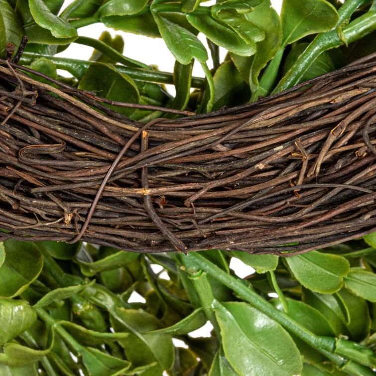 Round Faux Boxwood Wreath