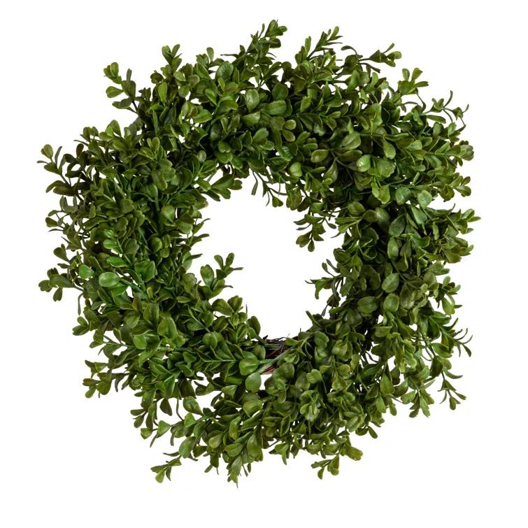 Round Faux Boxwood Wreath