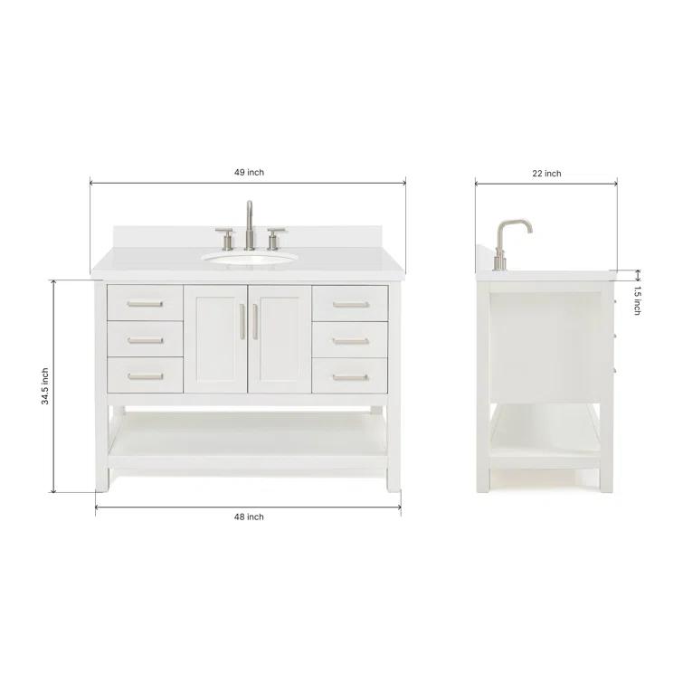 Magnolia 49" Single Bathroom Vanity Set