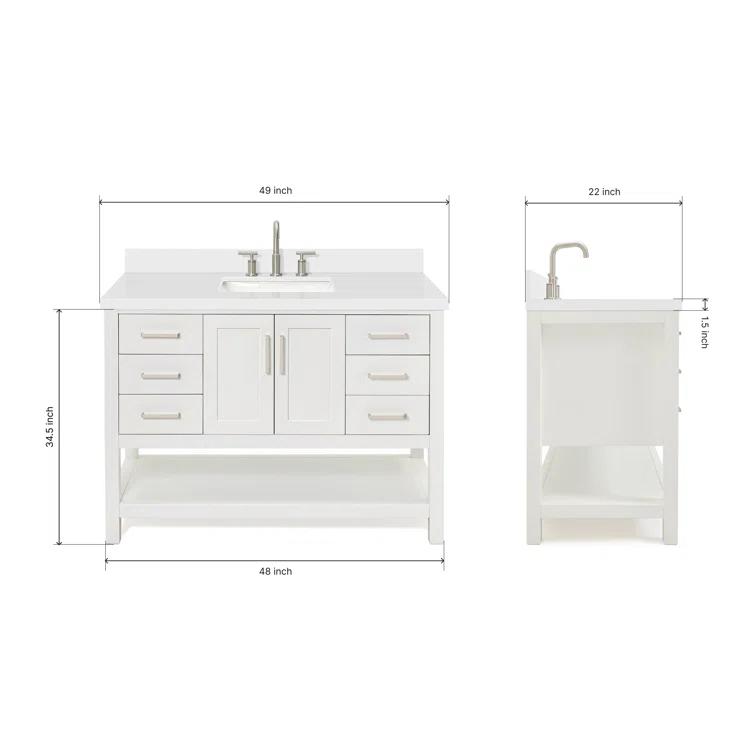 Magnolia Bath Vanity Rectangular Basin S049SWQ