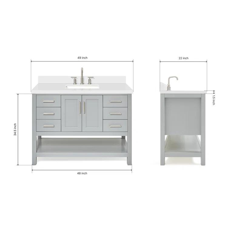 Magnolia Bath Vanity Rectangular Basin S049SWQ