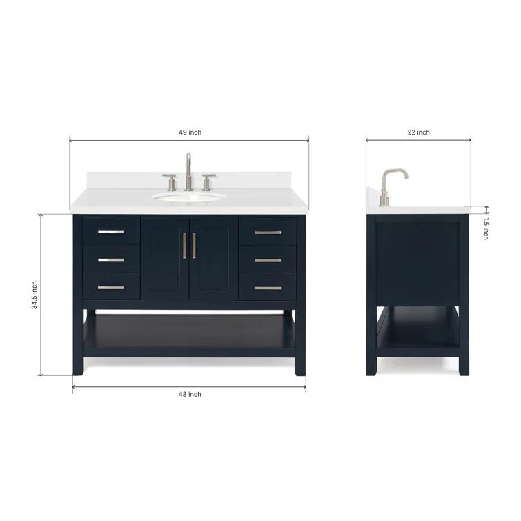 Magnolia 49" Single Bathroom Vanity Set