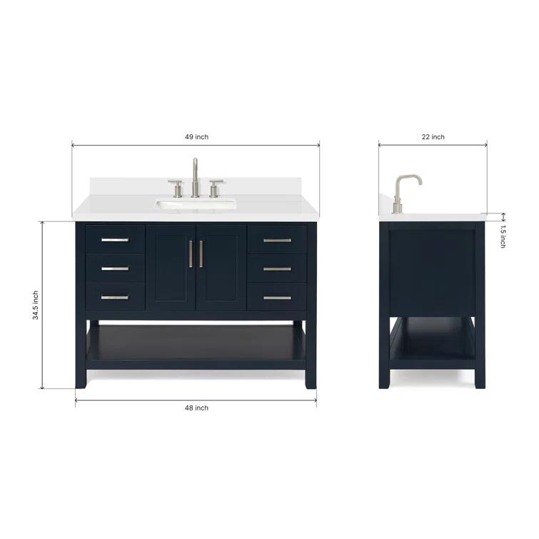 Magnolia 49" Single Bathroom Vanity Set