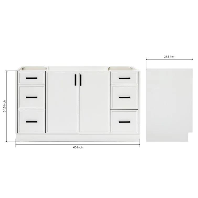 ARIEL Kelley 60 Single Bathroom Vanity Base Only
