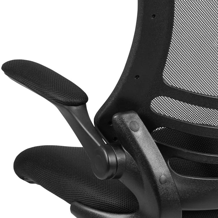 Jayetta Mid-Back Mesh Swivel Ergonomic Office Chair with Flip-Up Arms