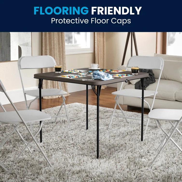 Noah 2.83' Square Plastic Folding Event Table with Carrying Handle by Flash Furniture