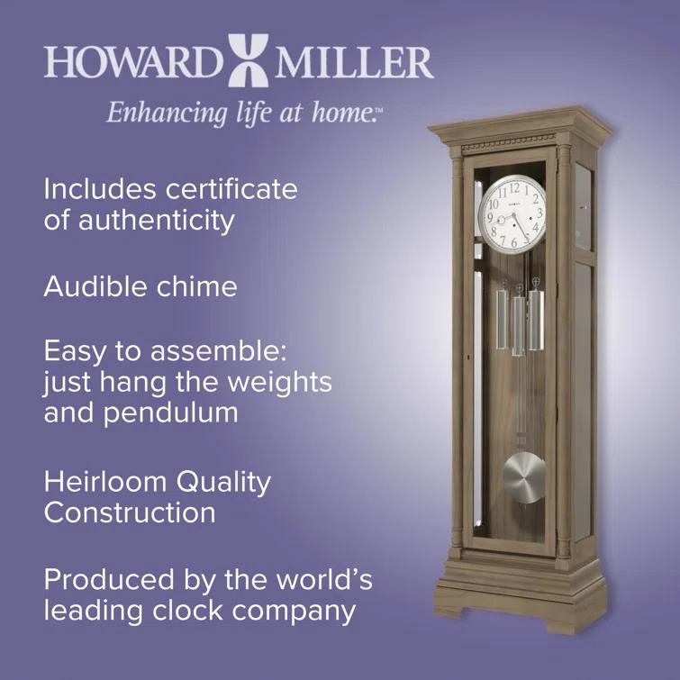 Howard Miller® Scott 80.25'' H Oak Solid Wood Grandfather Clock