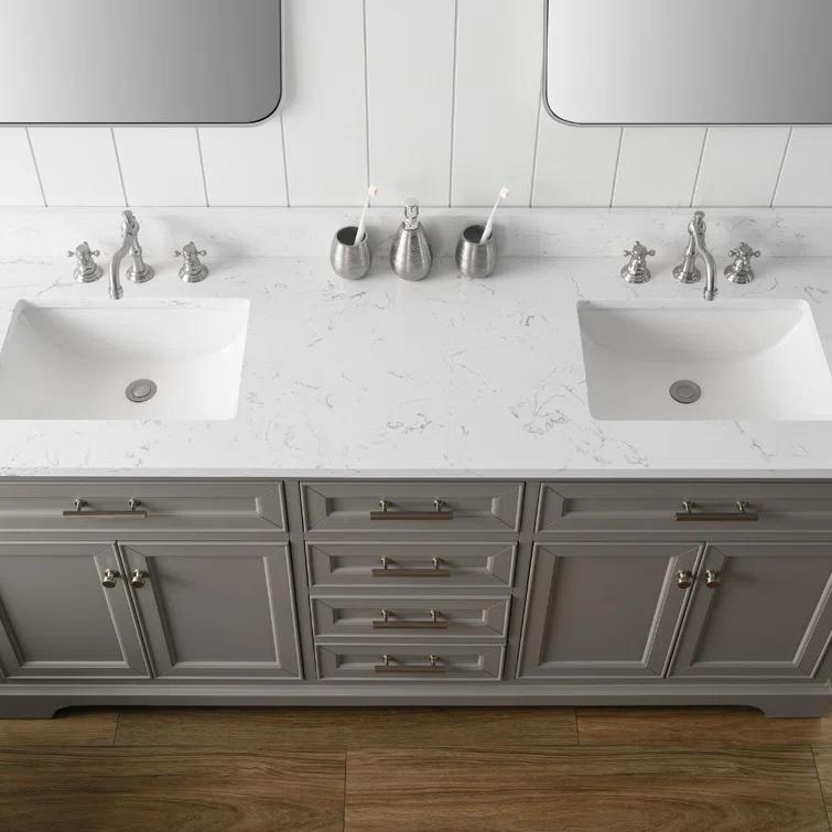 Sudio Design Thompson 72" W Double Bathroom Vanity & Reviews | Perigold