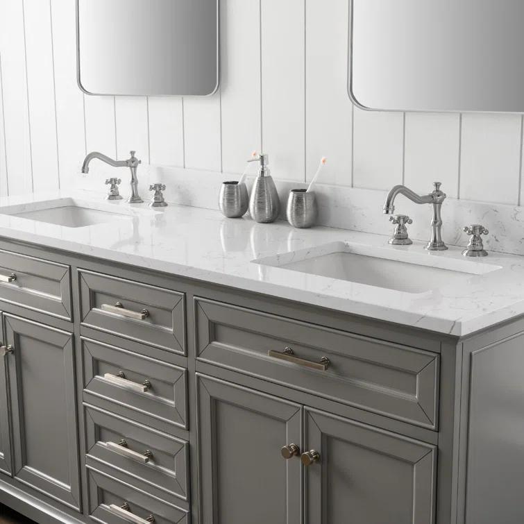 Sudio Design Thompson 72" W Double Bathroom Vanity & Reviews | Perigold