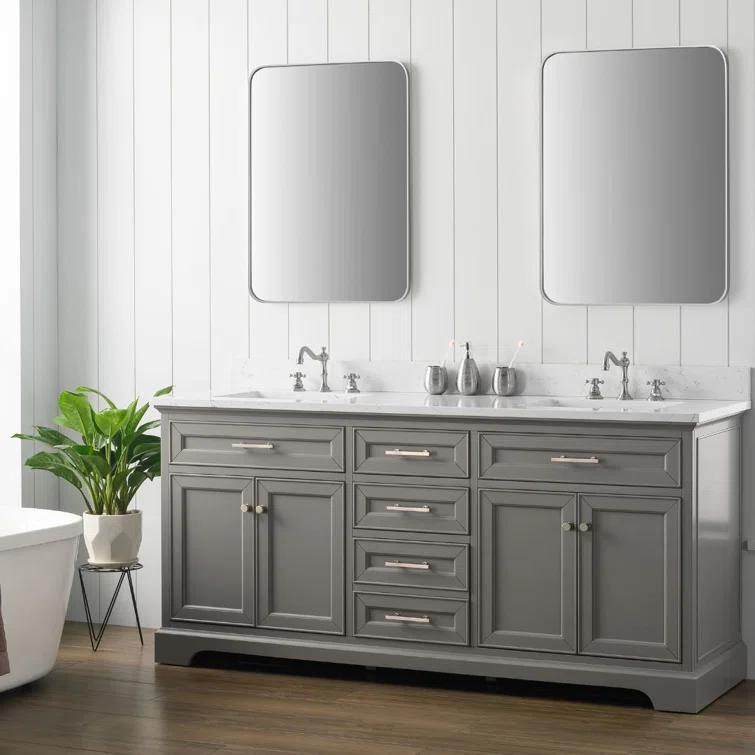 Sudio Design Thompson 72" W Double Bathroom Vanity & Reviews | Perigold
