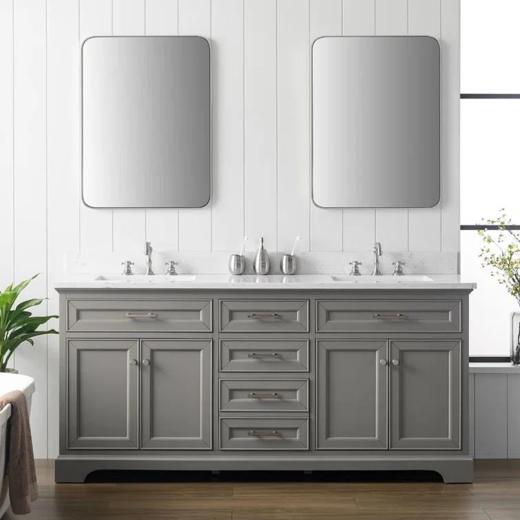 Sudio Design Thompson 72" W Double Bathroom Vanity & Reviews | Perigold