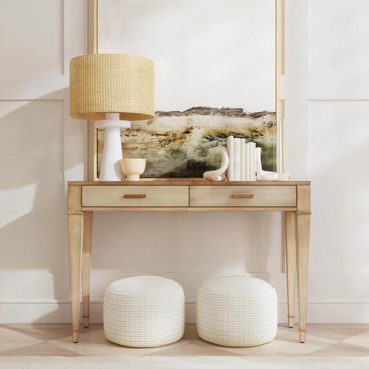 Kai 2 Drawer 45" Burl Wood Console Table