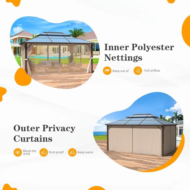 Aluminum Patio Hardtop Gazebo