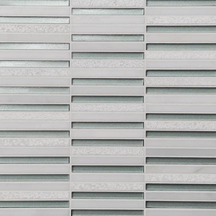 Kaikos 12" x 12" Glass Patterned Wall & Floor Tile