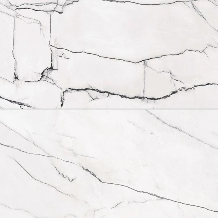 Gemma 24" x 48" Polished Porcelain Marble Look Wall & Floor Tile