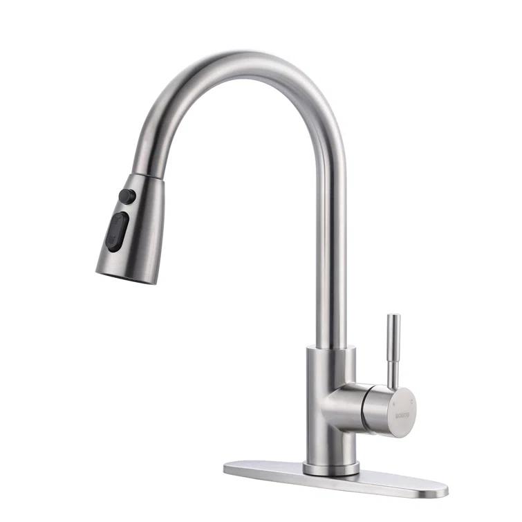 High Arc Pull Down Kitchen Faucet with Sprayer