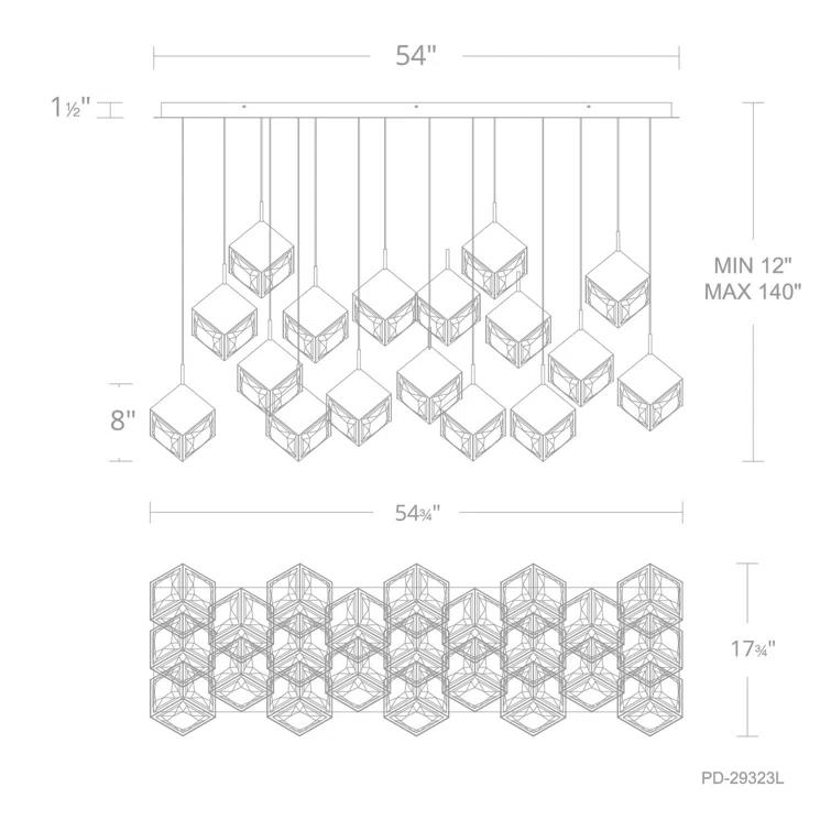 Ice Cube 23 - Light Linear Pendant