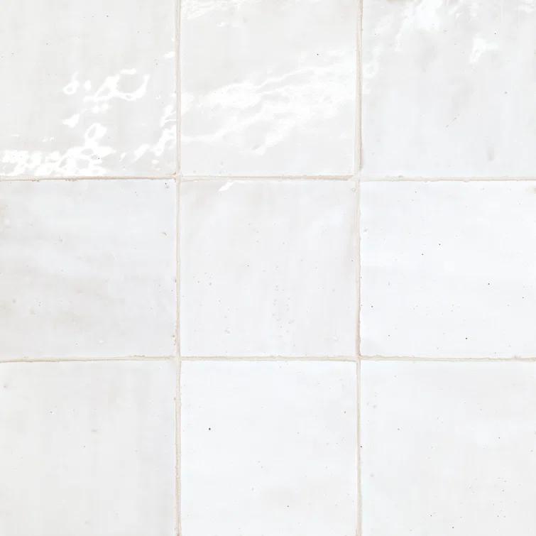 Zagora 4" x 4" Glossy Zellige Field Tile