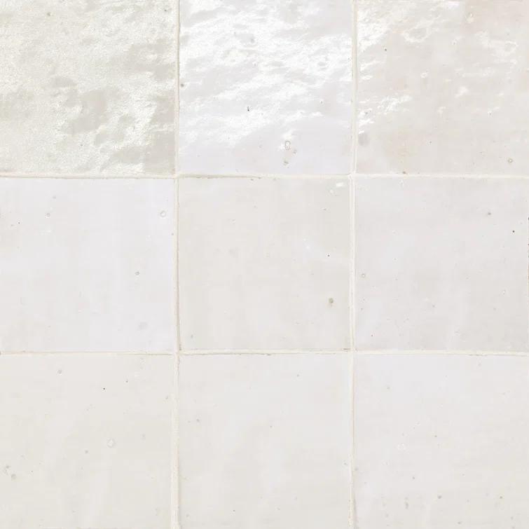 Zagora 4" x 4" Glossy Zellige Field Tile