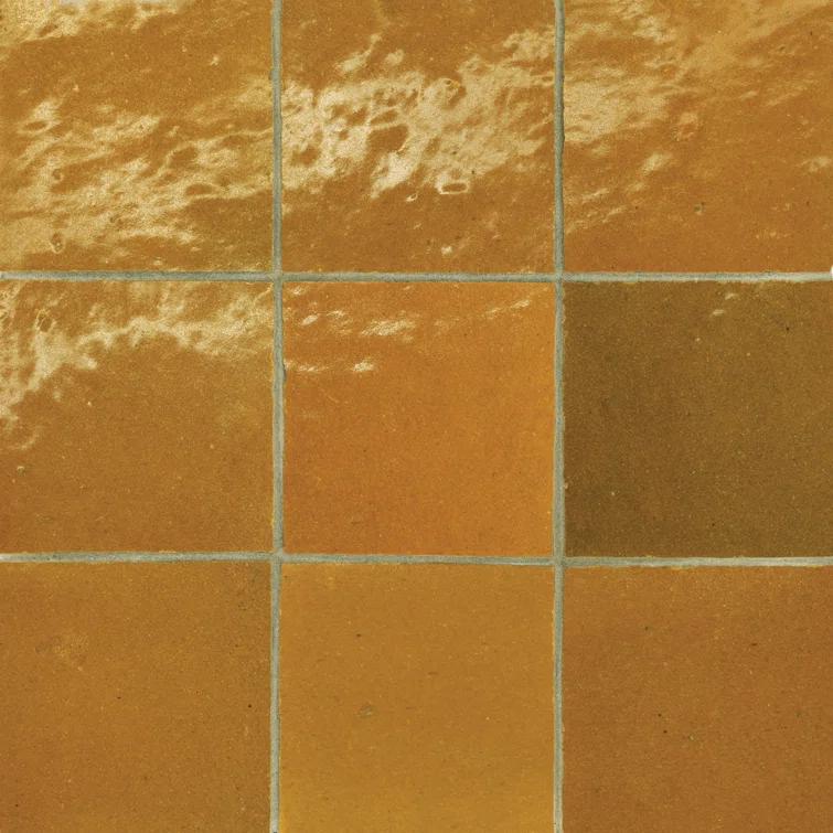 Zagora 4" x 4" Glossy Zellige Field Tile