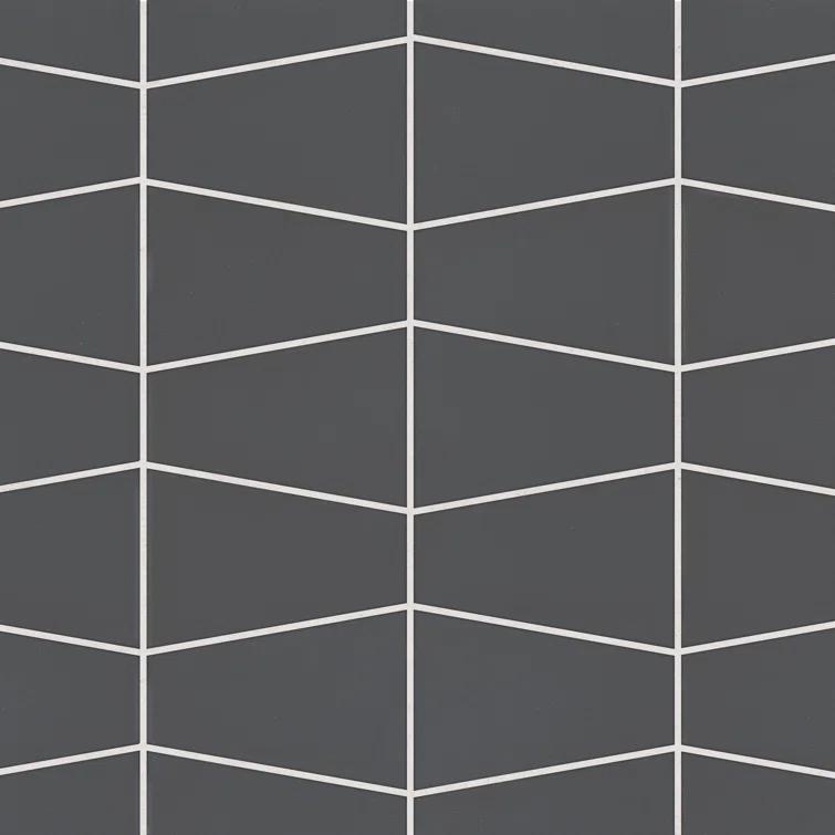 Marin Trapezoid Matte Porcelain Mosaic Tile