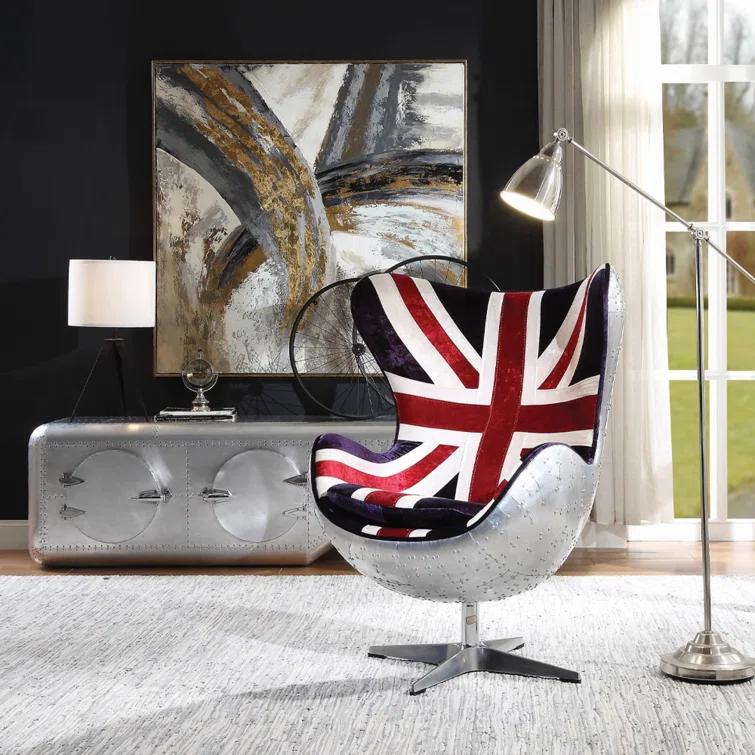 Brancaster Upholstered Swivel Accent Chair