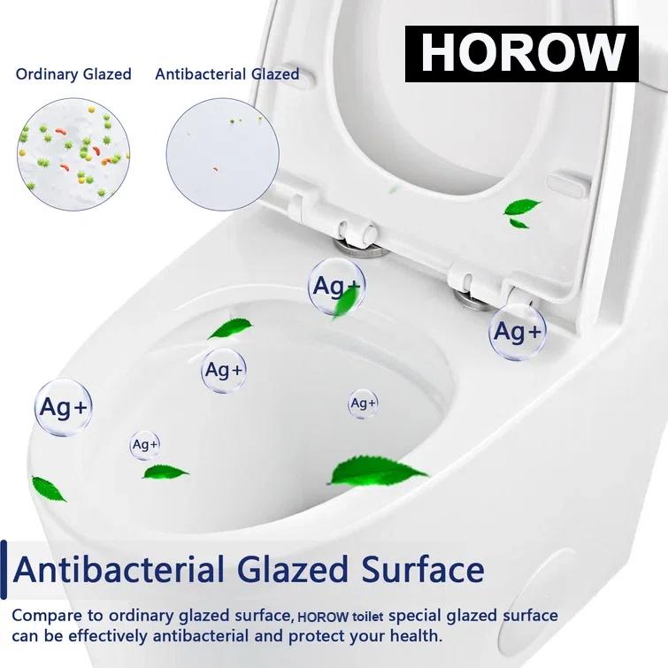 Greta Tornado Powerful Flush One-Piece Toilet, 1.28 GPF Elongated Floor Mounted