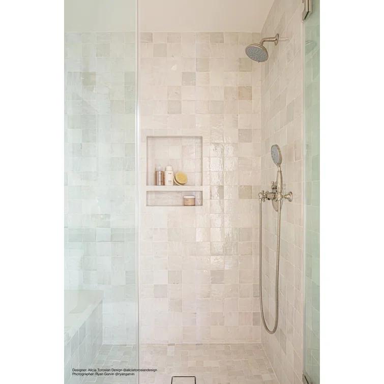 Zagora 4" x 4" Glossy Zellige Field Tile