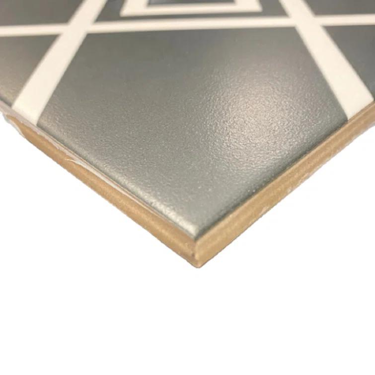 Roca Tiles Casablanca Squares 8" x 8" Flat Gres Stoneware Patterned Wall & Floor Tile