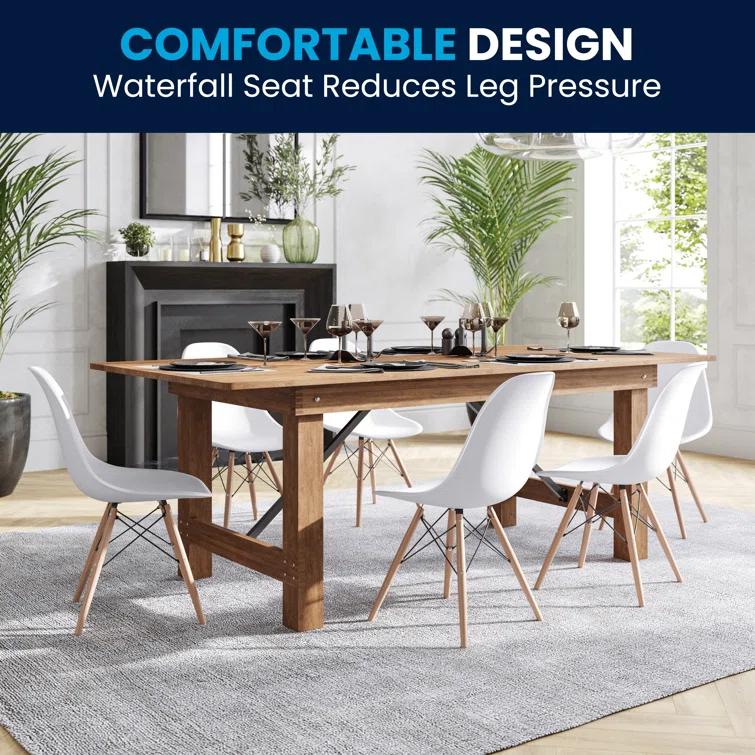 Chair with Wooden Legs for Versatile Kitchen, Dining Room, Living Room, Library or Desk Use (Set of 2)