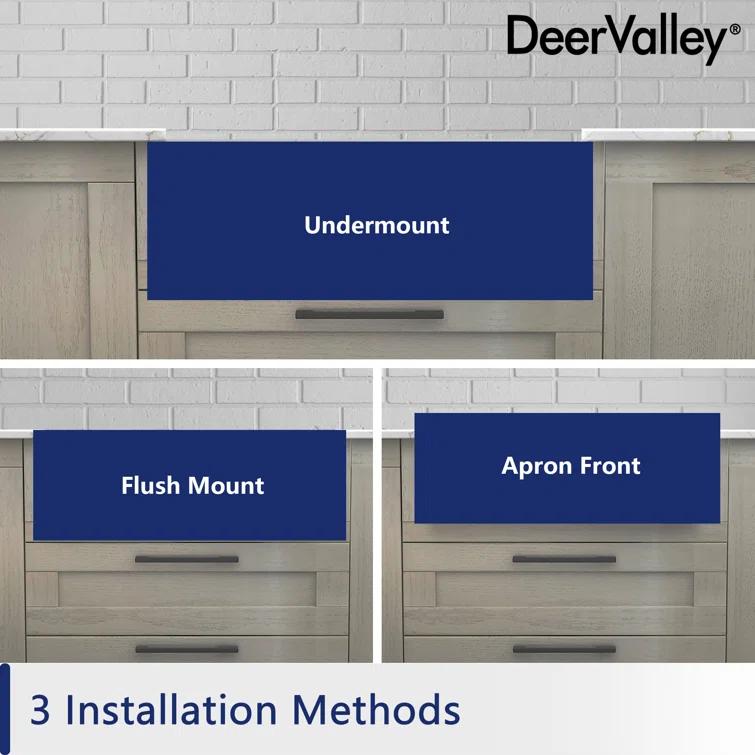 33"L x 20"W Farmhouse Kitchen Sink Deep Single Bowl Fireclay Workstation Sink with Cutting Board and Dish Drying Rack