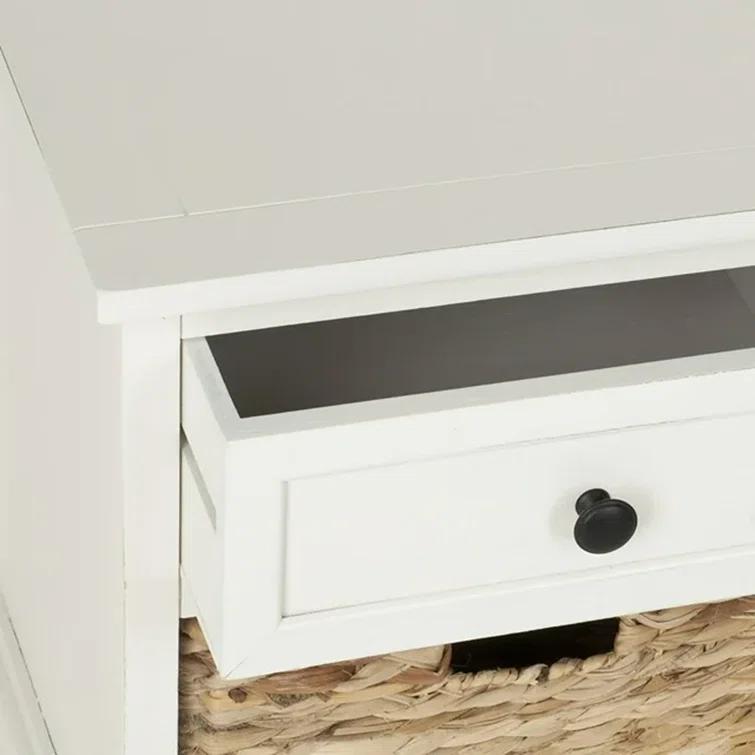 Adayla Solid Wood Drawers Storage Bench