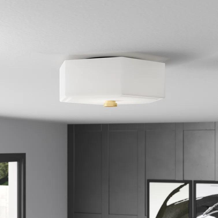 Hettie Flush Mount - White / 11"Dia