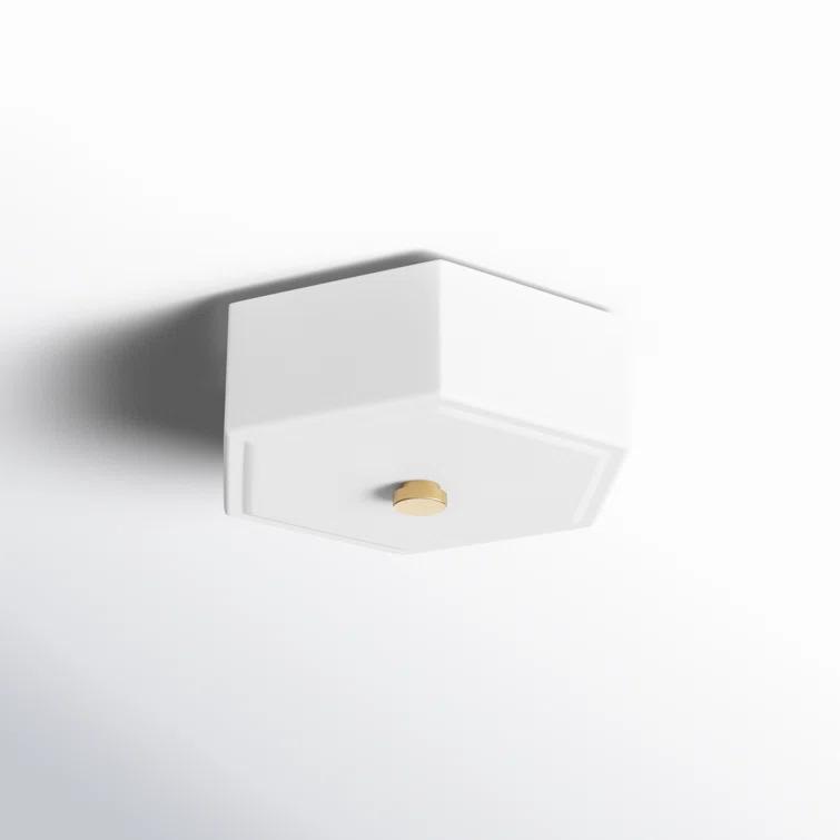 Hettie Flush Mount - White / 11"Dia