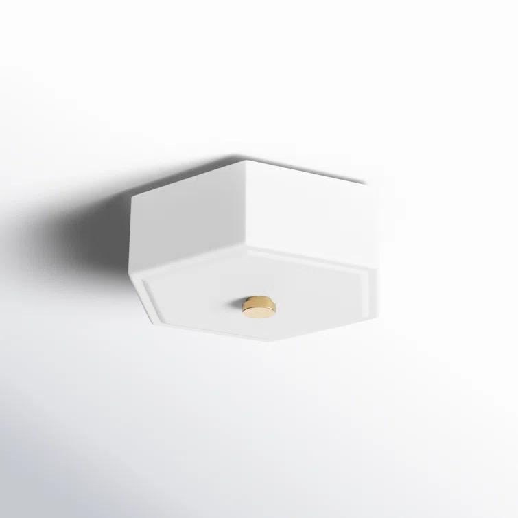 Hettie Flush Mount - White / 11"Dia