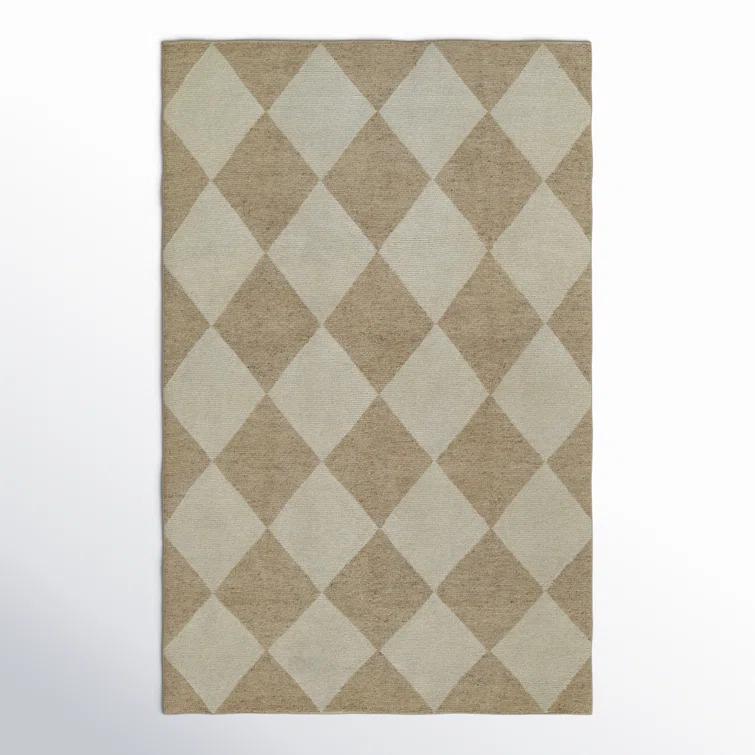 Palau Hand-Knotted Wool Rug - Beige / 5' x 8'