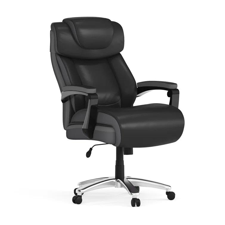 Flash Furniture Esmeralda Big & Tall LeatherSoft Ergonomic Office Chair with Headrest and Armrests by Flash Furniture